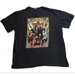 KISS 40th Anniversary Tour of the Rising Sun 2015 Japan Band T-Shirt Large